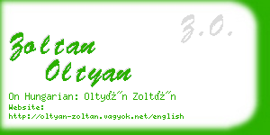 zoltan oltyan business card